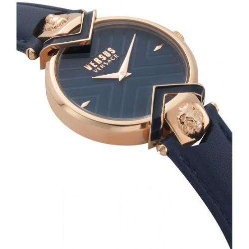 Brand New Versus Versace Mabillon Navy Leather Watch
