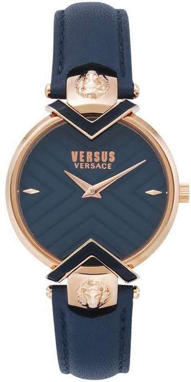 Brand New Versus Versace Mabillon Navy Leather Watch
