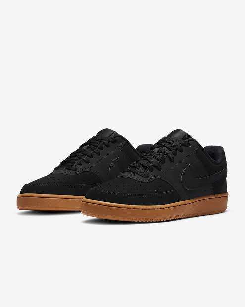 Men`s Nike Court Vision Low Classic Casual Old School Basketball Shoe Black CD5463-008 - Size 9