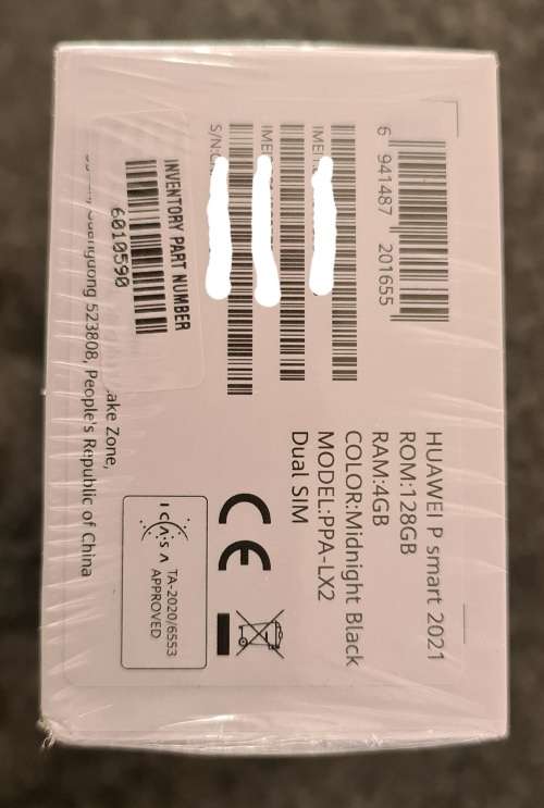 Brand New Sealed Huawei P Smart 2021 128GB Dual SIM - Midnight Black