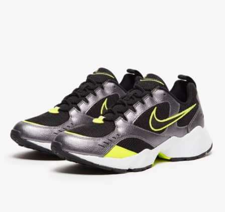 Men`s Nike Air Heights Black/Volt-Metallic Dark Grey/White AT4522-006 - Size 7