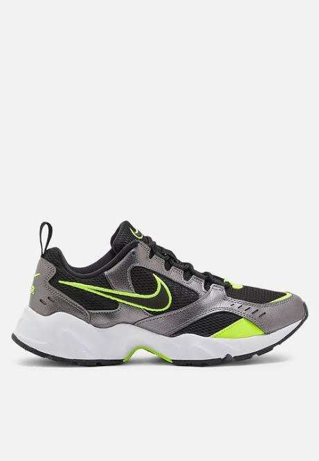 Men`s Nike Air Heights Black/Volt-Metallic Dark Grey/White AT4522-006 - Size 7