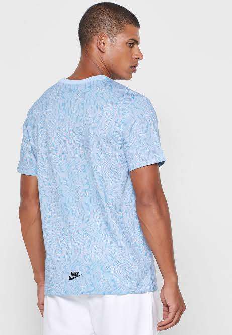 Nike Men`s Sportswear Festival T-shirt Psychic Blue CW2659-436 - Size Large