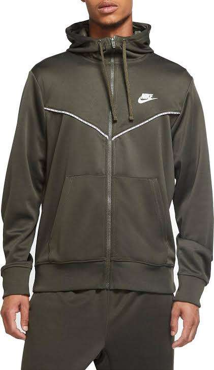 Nike Sportswear Men`s Full Zip Hoodie Green CZ7322-325 - Size Medium