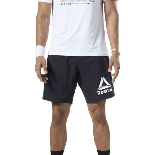 REEBOK Workout Ready Woven Graphic Shorts Black DY7792 - Size Extra Large