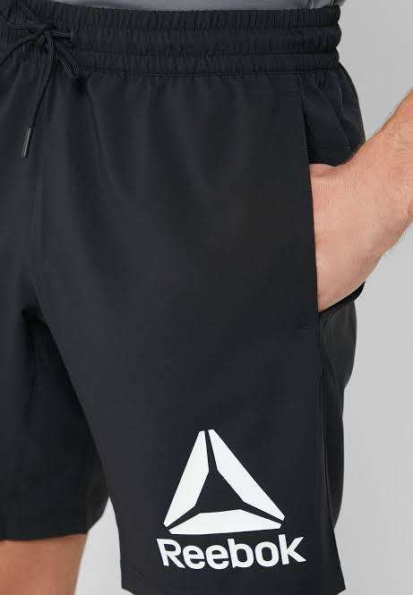 REEBOK Workout Ready Woven Graphic Shorts Black DY7792 - Size Extra Large