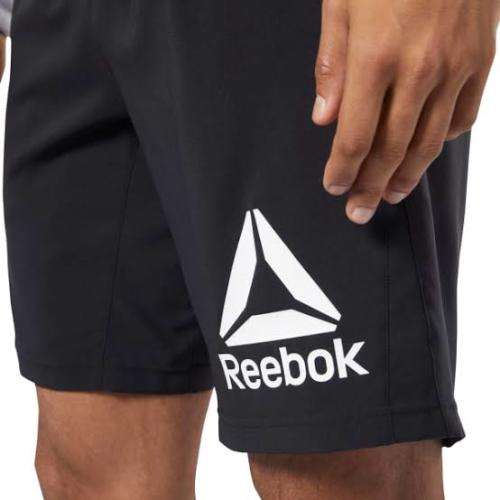 REEBOK Workout Ready Woven Graphic Shorts Black DY7792 - Size Extra Large