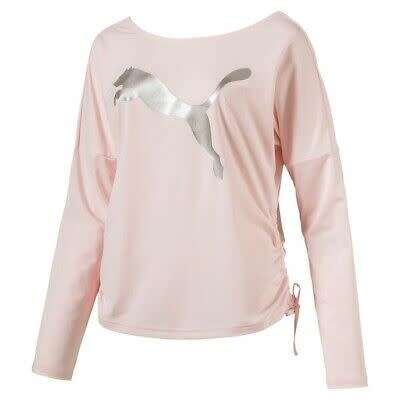 Puma Ladies Transition Light Cover Up Shirt/T-shirt Pearl 595069 (RELAXED FIT) - Size Extra Small