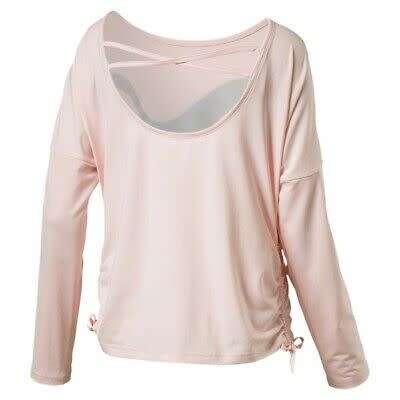 Puma Ladies Transition Light Cover Up Shirt/T-shirt Pearl 595069 (RELAXED FIT) - Size Extra Small