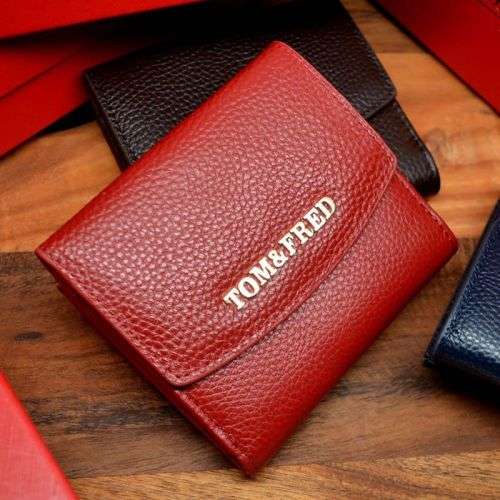 TOM and FRED LONDON Celtic Genuine Leather Pebble Purse - Sultry Red