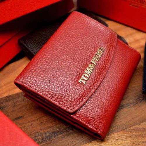 TOM and FRED LONDON Celtic Genuine Leather Pebble Purse - Sultry Red