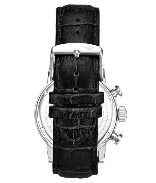 Brand New Stuhrling Original ChronoPulse 895 Black Quartz 42mm Chronograph Watch