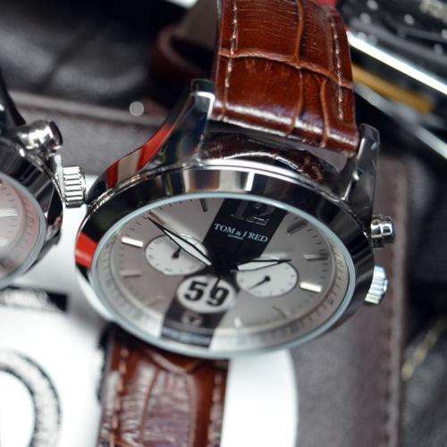 Brand New TOM and FRED Brabham British Racing 59 Kobicha Brown Watch