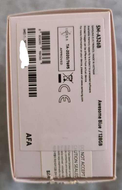 Brand New Samsung Galaxy A32 5G 128GB 2021 Single SIM - Awesome Blue (Open Box)