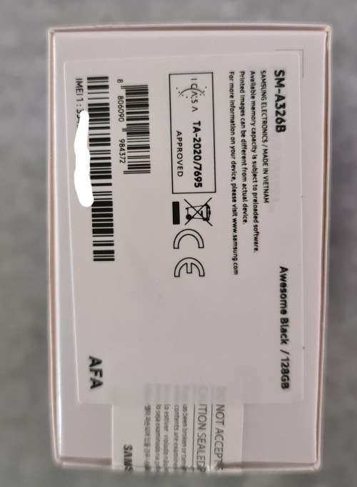 Brand New Samsung Galaxy A32 5G 128GB 2021 Single SIM - Awesome Black (Open Box)