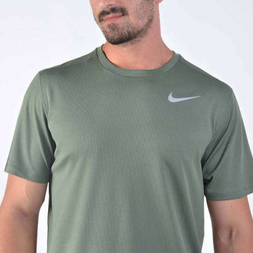Nike Men`s Breath Run Mesh Short Sleeve Running Tee Juniper Fog 904634-326 - Size Extra Large