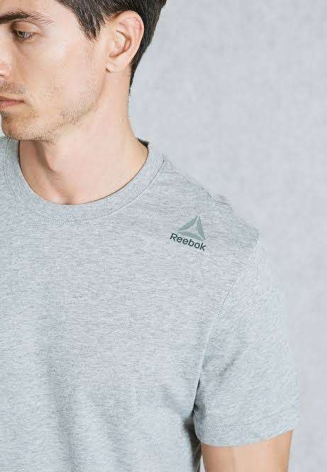 REEBOK Elements Classic T-shirt Grey BK3343- Size Medium