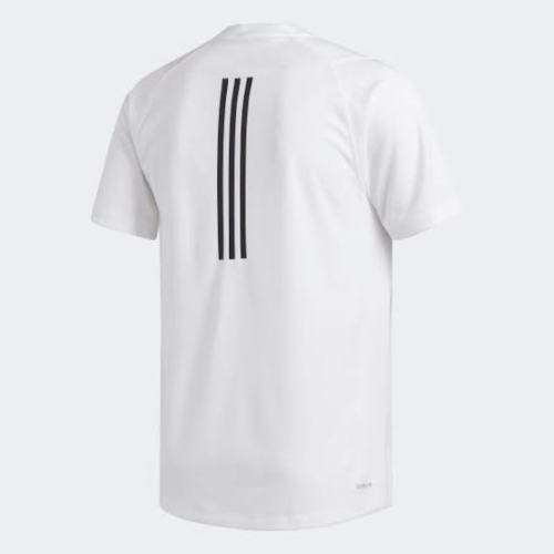 ADIDAS Freelift Sport Fitted 3-Stripes Tee White DW9826 - Size Medium