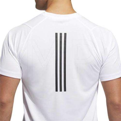 ADIDAS Freelift Sport Fitted 3-Stripes Tee White DW9826 - Size Medium
