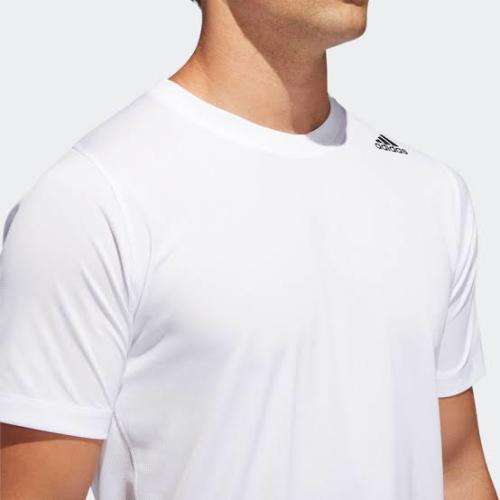 ADIDAS Freelift Sport Fitted 3-Stripes Tee White DW9826 - Size Medium