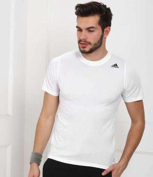 ADIDAS Freelift Sport Fitted 3-Stripes Tee White DW9826 - Size Medium