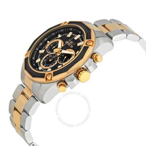 Invicta Men`s 22806 Aviator Two-Tone Black Carbon Fiber Dial 48MM Case Watch