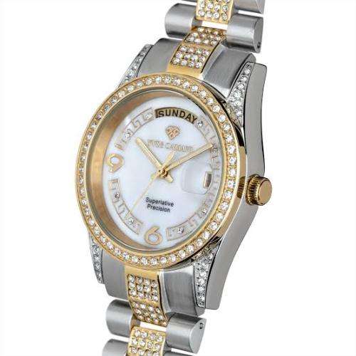 YVES CAMANI Women`s Gold Pearl Watch