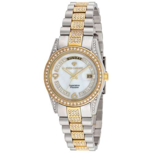 YVES CAMANI Women`s Gold Pearl Watch