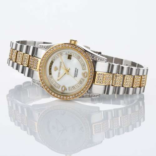 YVES CAMANI Women`s Gold Pearl Watch