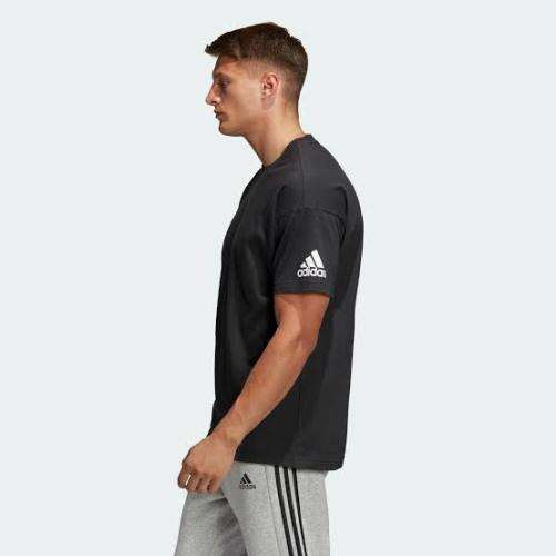 ADIDAS Men`s Must Have Plain Tee Black DT9908 - Size Large