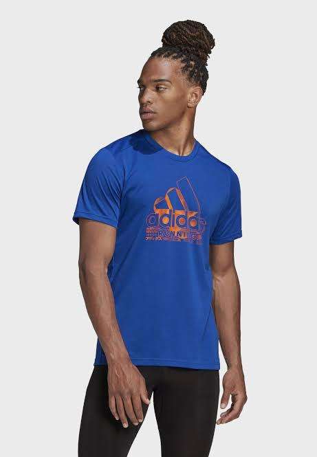 ADIDAS Men`s Essential Graphic T-shirt Royal Blue GD6091 - Size Medium