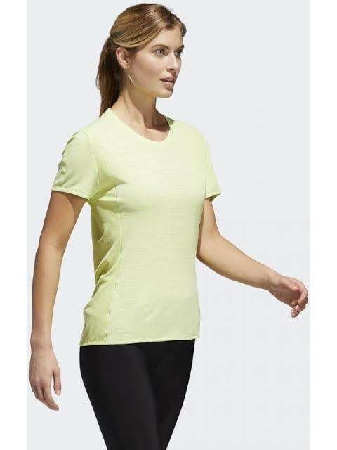 ADIDAS Women`s Supernova 37C Tee Semi Frozen Yellow  G1084 - Size Small