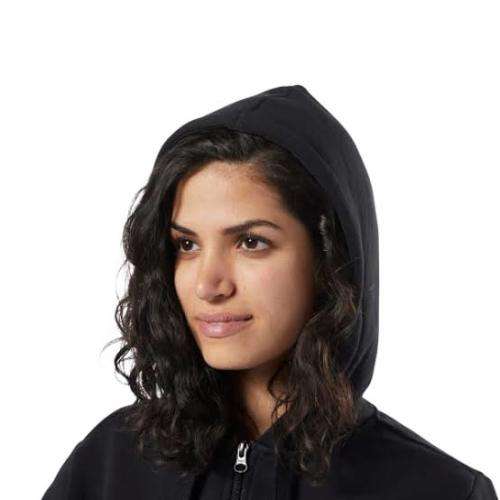 REEBOK Women`s Classics Fleece Sweartshirt Black EB5143 - Size Extra Large