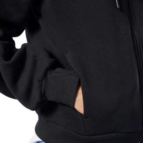 REEBOK Women`s Classics Fleece Sweartshirt Black EB5143 - Size Extra Large