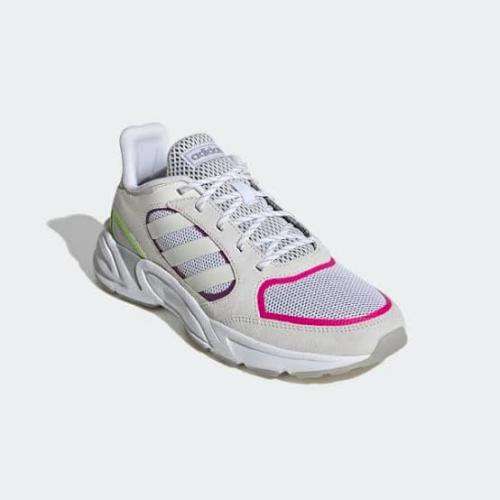 ADIDAS Women`s 90s Valasion Shoes Cloud White/Grey Six EG8422 - Size 7
