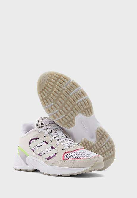 ADIDAS Women`s 90s Valasion Shoes Cloud White/Grey Six EG8422 - Size 7