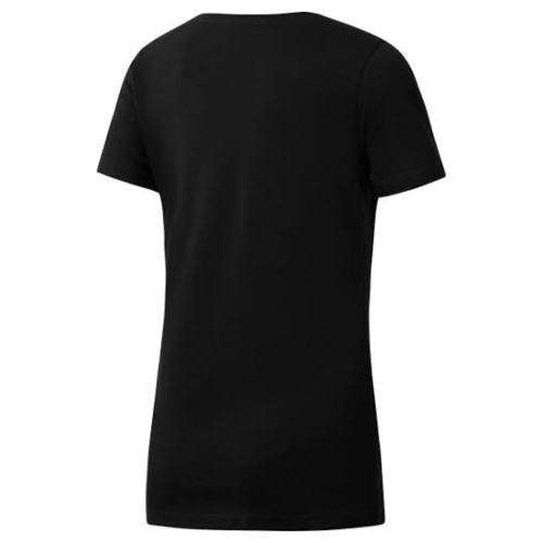 REEBOK Women`s Linear Read Scoop Neck Tee Black CF4455 - Size Large