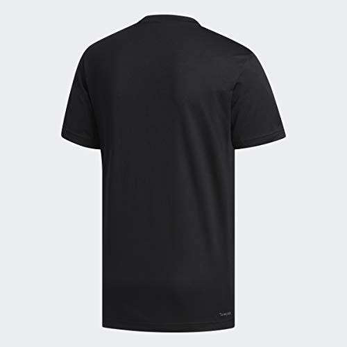 ADIDAS Men`s Essentials Linear T-shirt Black/White EW2956 - Size Large