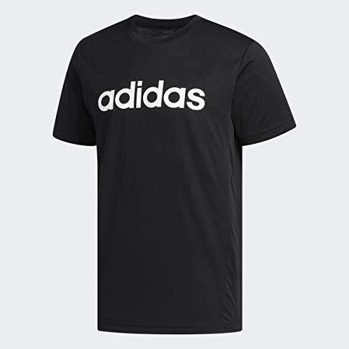 ADIDAS Men`s Essentials Linear T-shirt Black/White EW2956 - Size Large