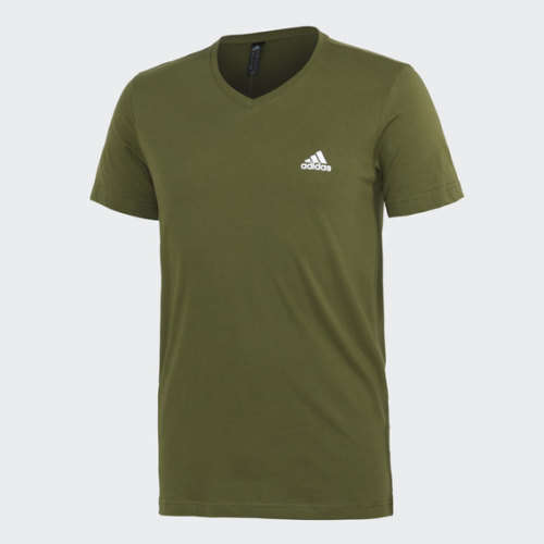 ADIDAS Men`s Short Sleeve V-Neck T-shirt Wild Pine EX4924 - Size Medium