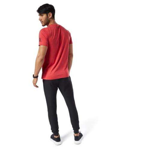 REEBOK Men`s Graphic Series One Series Training Shift Blur Tee Rebel Red DY7842 - Size Small