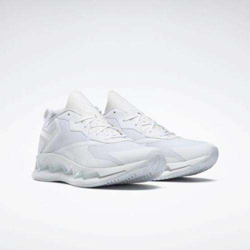REEBOK Unisex ZIG Elusion Energy Shoes White/Dynamic Blue/White FV3842 - Size 10
