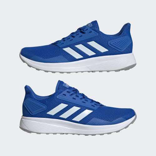 ADIDAS Men`s Duramo 9 Shoes Glow Blue/Sky Tint/Cloud White EG8664 - Size 11