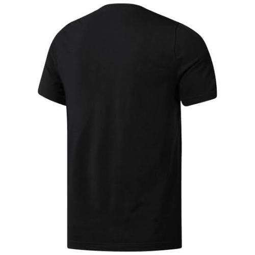 REEBOK Men`s Linear Read Tee Black CW5376 - Size Large