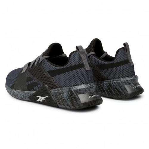REEBOK Men`s Flashfilm Train 2.0 Shoes Black/True Grey 8/ Matte Silver FW8161 - Size 10.5