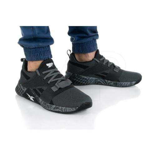 REEBOK Men`s Flashfilm Train 2.0 Shoes Black/True Grey 8/ Matte Silver FW8161 - Size 10.5