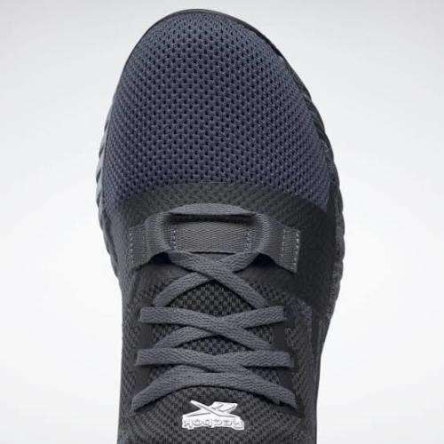 REEBOK Men`s Flashfilm Train 2.0 Shoes Black/True Grey 8/ Matte Silver FW8161 - Size 10.5