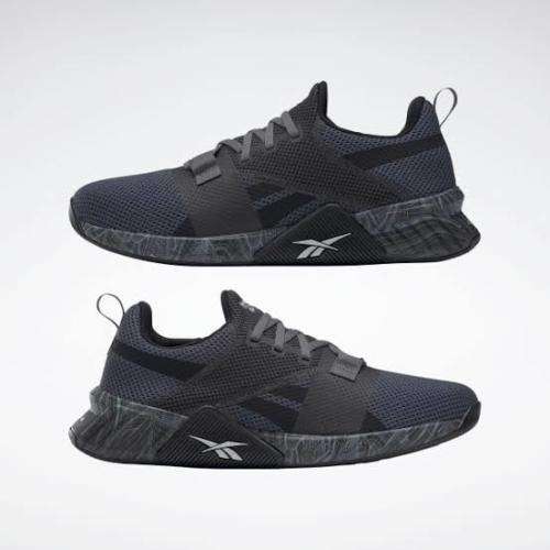 REEBOK Men`s Flashfilm Train 2.0 Shoes Black/True Grey 8/ Matte Silver FW8161 - Size 10.5