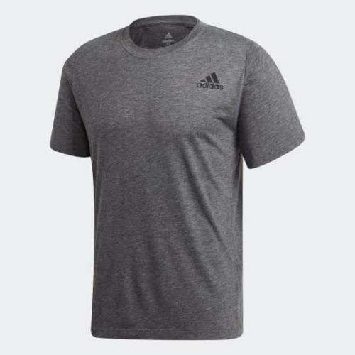 ADIDAS Men`s Freelift Sport Prime Heather Tee Black/Grey Four FH7985 - Size Extra Large