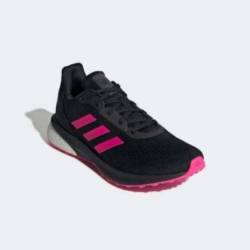 ADIDAS Women`s Astrarun Shoes Core Black/Shock Pink/Night Metallic EG5833 - Size 5